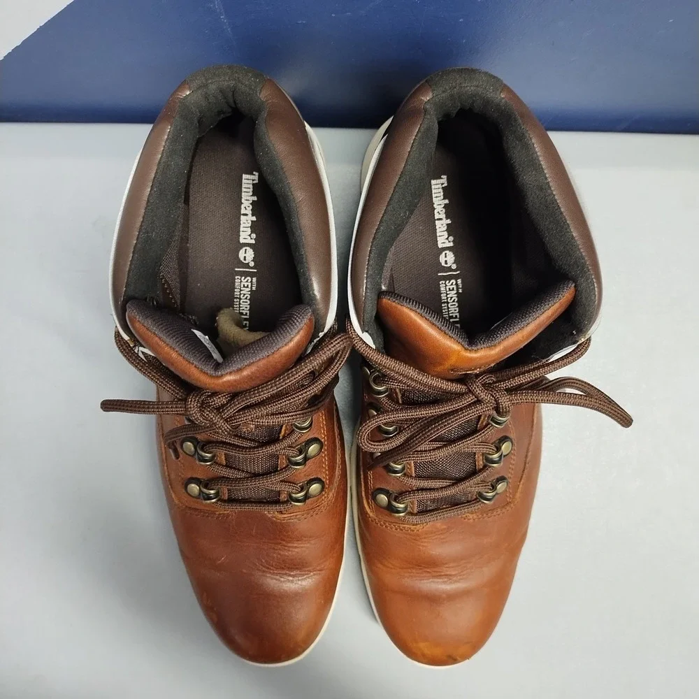 Timberland Killington Hiker Boots Mens 10.5 Brown Black Sensorflex Lace Up EUC